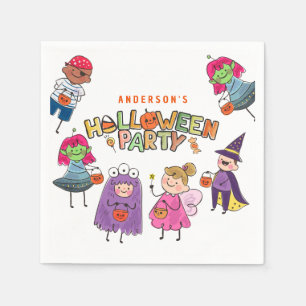Serviette En Papier Enfants Coloré Halloween Costume Party