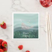 Serviette En Papier Enfants Cute Blue Ocean Seal 1er anniversaire (En situation)