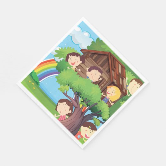 Serviette En Papier Enfants Dans Une Cabine (Coin)