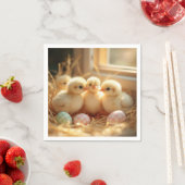 Serviette En Papier Enfants de Pâques avec En vichy oeufs (En situation)