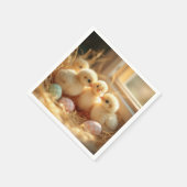 Serviette En Papier Enfants de Pâques avec En vichy oeufs (Coin)