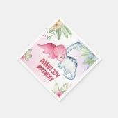 Serviette En Papier Enfants Dinosaur 3e fête d'anniversaire (Coin)
