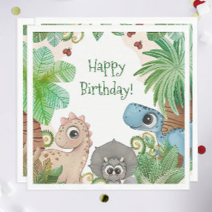 Serviette En Papier Enfants Dinosaur Anniversaire