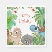 Serviette En Papier Enfants Dinosaur Anniversaire (Devant)