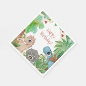 Serviette En Papier Enfants Dinosaur Anniversaire (Coin)