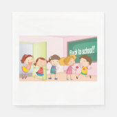 Serviette En Papier Enfants En Papier À L'École Napkins (Devant)