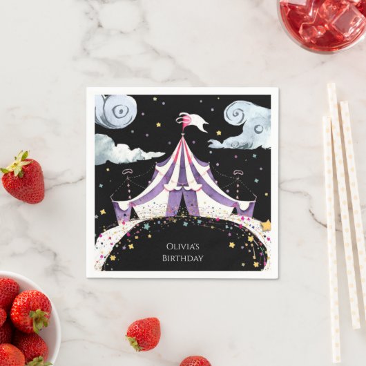 Serviette En Papier Enfants Fun Circus Anniversaire (En situation)