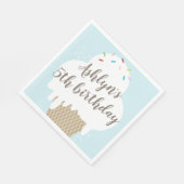 Serviette En Papier Enfants glaces cône bleu fête d'anniversaire (Coin)