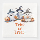 Serviette En Papier Enfants Halloween Ghosts Bats Citrouille Party Nap (Devant)