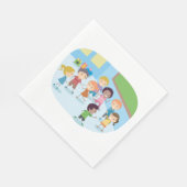 Serviette En Papier Enfants Jouant En Classe (Coin)