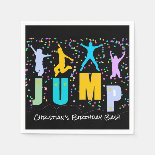 Serviette En Papier Enfants Jump & Play Trampoline Anniversaire Bash (Devant)