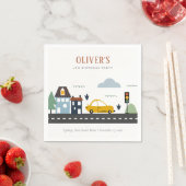 Serviette En Papier Enfants mignons Véhicule Urbain Voiture Route N'im (En situation)