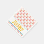 Serviette En Papier Enfants Pirate Crossbones NOM Moderne Orange Fun (Coin)