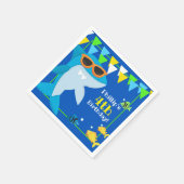 Serviette En Papier Enfants requin bleu Fintastic Anniversaire (Coin)