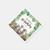 Serviette En Papier Enfants Safari Animaux Party (Coin)