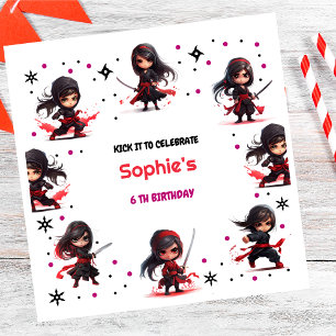 Serviette En Papier Enfants style Ninja fille anniversaire