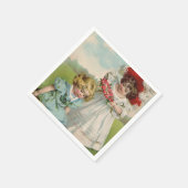 Serviette En Papier Enfants victoriens (Coin)