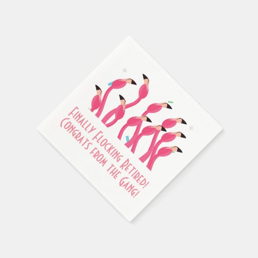 Serviette En Papier Enfin Flocking Retrait de Flamant rose Retraité (Coin)