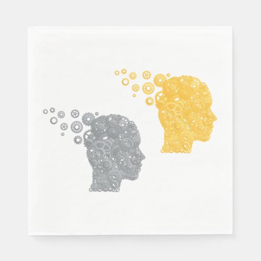 Serviette En Papier Engins de tête humaine (Devant)