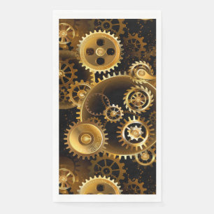 Serviette En Papier Engrenages en laiton Steampunk sans soudure