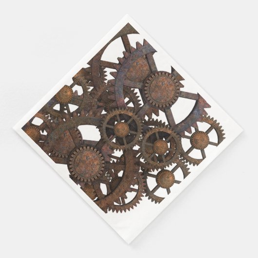 Serviette En Papier Engrenages métalliques Rusty Steampunk (Coin)