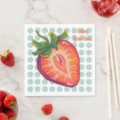 Serviette En Papier Enjoy your food. Strawberry (En situation)