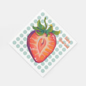 Serviette En Papier Enjoy your food. Strawberry (Coin)