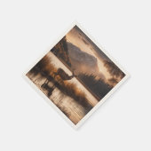 Serviette En Papier Énorme cerf à cheval sur le lac Mountain (Coin)