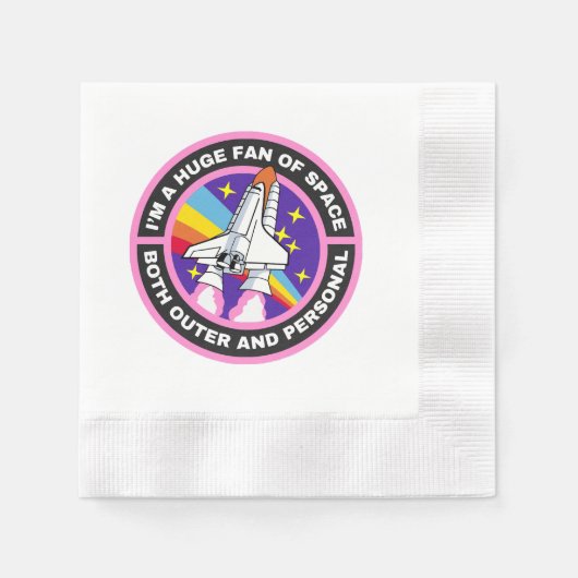 Serviette En Papier énorme fan de l'espace (Devant)