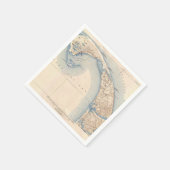 Serviette En Papier Enquête sur le Massachusetts du cap Cod de Provinc (Coin)