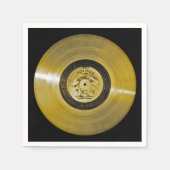 Serviette En Papier Enregistrement d'or Voyager Spacecraft (Devant)