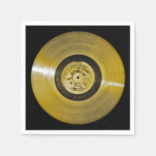 Serviette En Papier Enregistrement d'or Voyager Spacecraft
