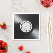 Serviette En Papier Enregistrement noir vinyle retro (En situation)
