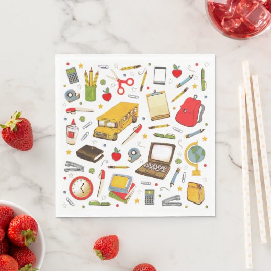 Serviette En Papier Enseignant de la fête scolaire (En situation)