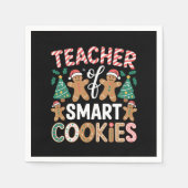 Serviette En Papier Enseignant De Noël Des Cookies Intelligents (Devant)