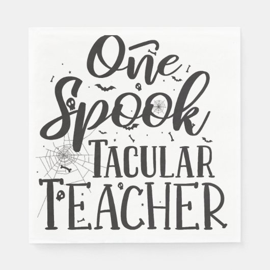 Serviette En Papier Enseignant Spooktacular - Professeur drôle Hallowe (Devant)