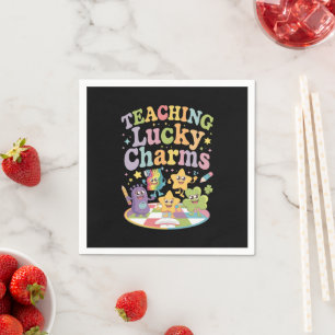 Serviette En Papier Enseignement Lucky Charms Enseignant St Patricks D