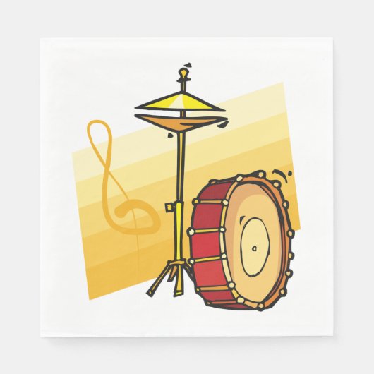 Serviette En Papier Ensemble à tambour (Devant)