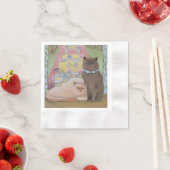 Serviette En Papier Ensemble de personnalisation des initiales des cha (En situation)