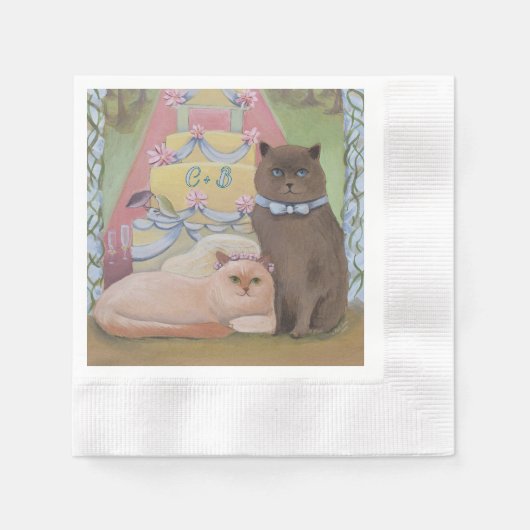 Serviette En Papier Ensemble de personnalisation des initiales des cha (Devant)