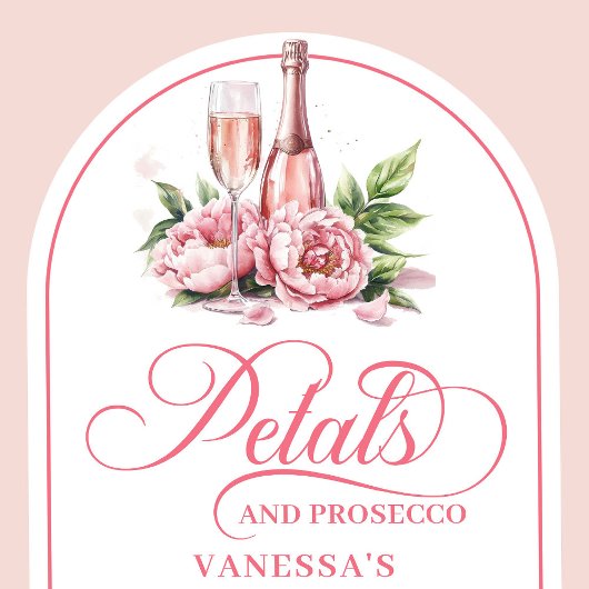 Serviette En Papier Ensemble de serviettes pétales et Prosecco à cadre