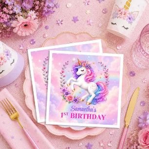 Serviette En Papier Ensemble de serviettes pour anniversaire de fille