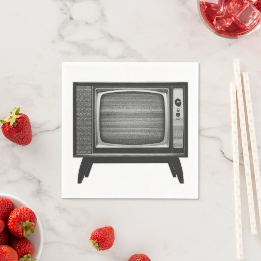 Serviette En Papier Ensemble de télévision Pop Art Retro (En situation)