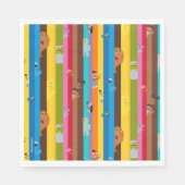 Serviette En Papier Ensemble du Motif de bande (Devant)