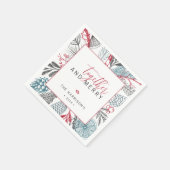 Serviette En Papier Ensemble et Joyeux Livre de verdure de vacances (Coin)