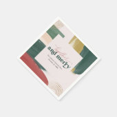 Serviette En Papier Ensemble & Joyeux | Serviettes de Noël modernes (Coin)