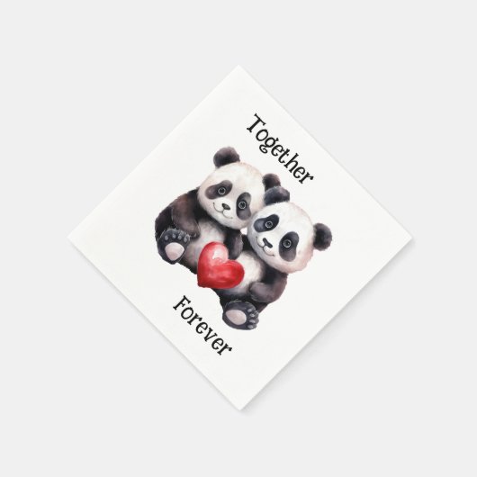 Serviette En Papier Ensemble Panda Froever (Coin)