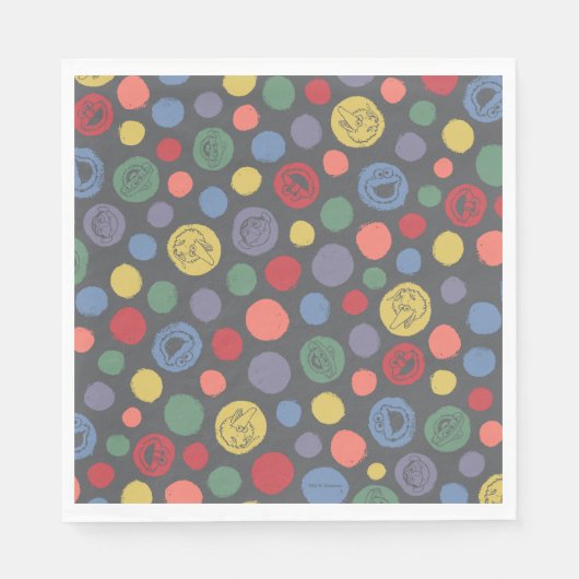Serviette En Papier Ensemble Polka Motif (Devant)
