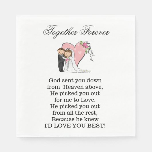 Serviette En Papier Ensemble pour toujours (Devant)