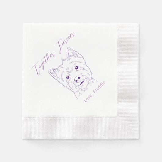 Serviette En Papier Ensemble pour toujours Serviettes de mariage Terri (Devant)